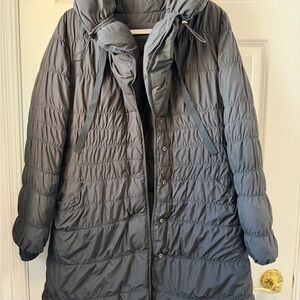 Elie Tahari Charcoal Puffer Coat